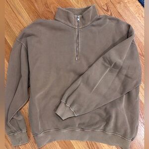 Abercrombie & Fitch Tan Fleece Pullover
